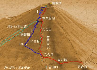 吉田口の地図